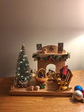 Solid oak Christmas fireplace