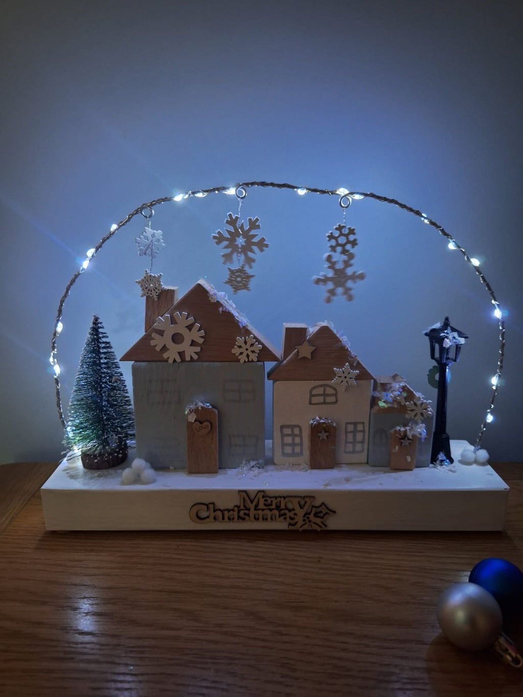 Double sided light up Christmas houses