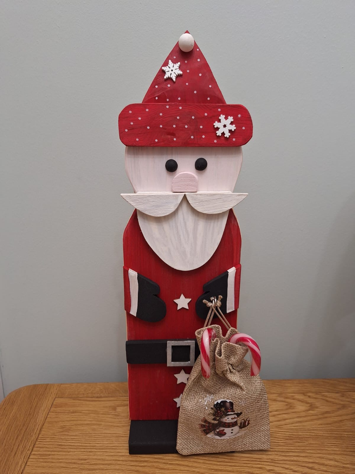 Solid pine santa